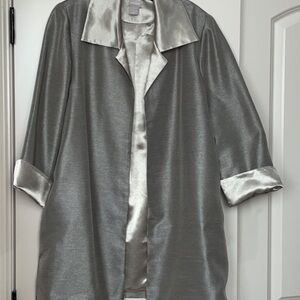Chico's Silver Satin Jacket